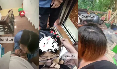 Bé sinh viên kính cận nghiện public mọi nơi thang bộ, thang máy, quán cà phê